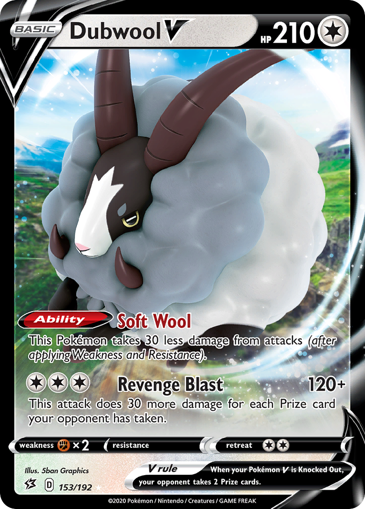 Dubwool V – Rebel Clash 153/192 Pokémon card