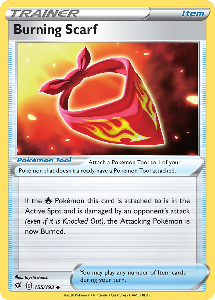 Burning Scarf – Rebel Clash 155/192 Pokémon card