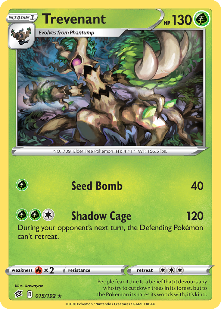 Trevenant – Rebel Clash 015/192 Pokémon card