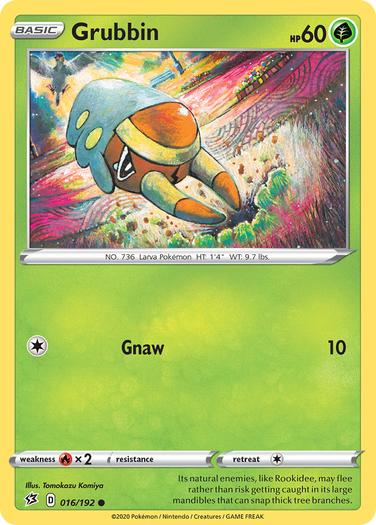 Grubbin – Rebel Clash 016/192 Pokémon card