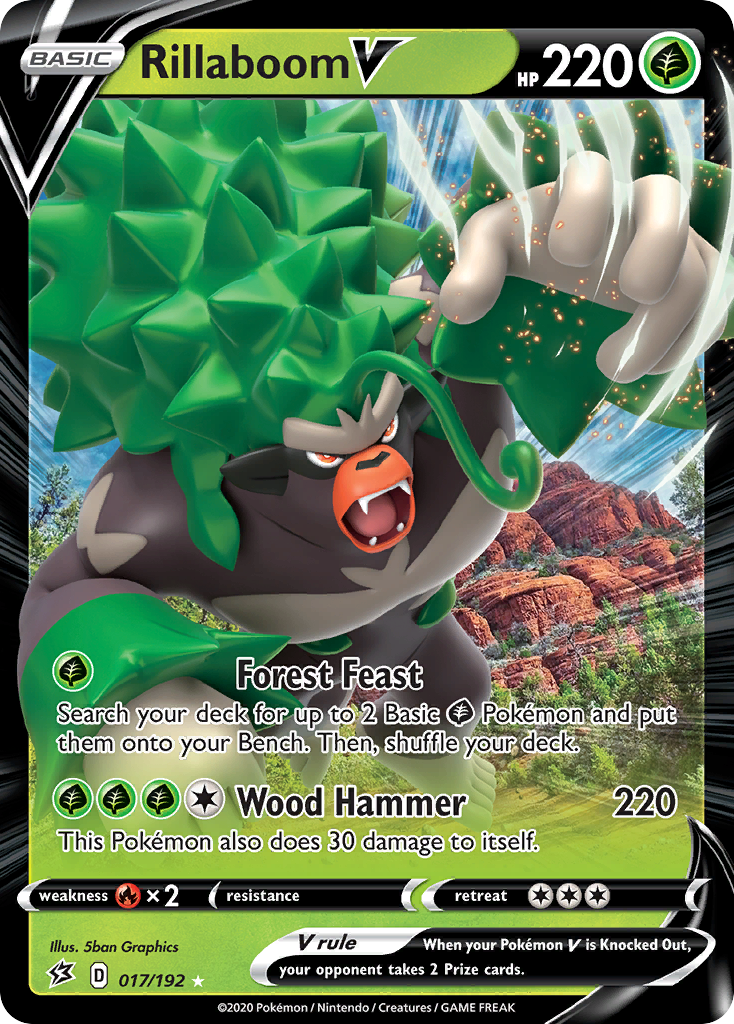 Rillaboom V – Rebel Clash 017/192 Pokémon card