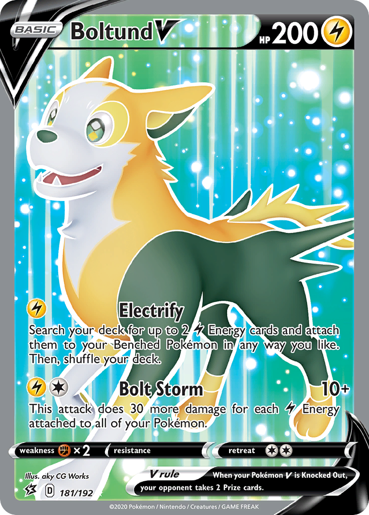 Boltund V – Rebel Clash 181/192 Pokémon card