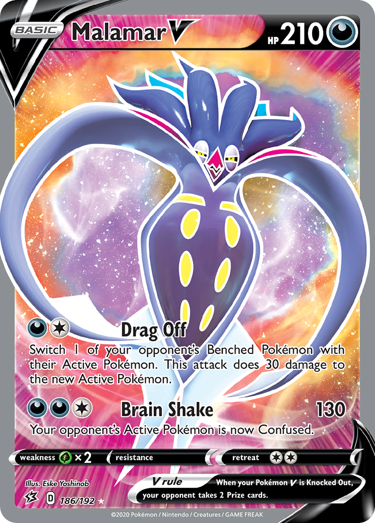 Malamar V – Rebel Clash 186/192 Pokémon card