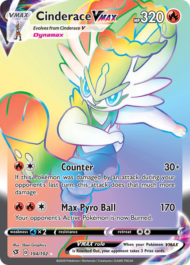 Cinderace VMAX – Rebel Clash 194/192 Pokémon card