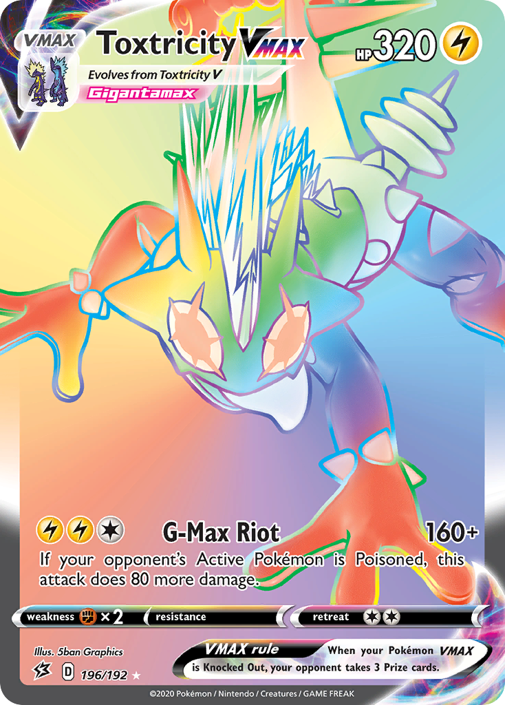 Toxtricity VMAX – Rebel Clash 196/192 Pokémon card