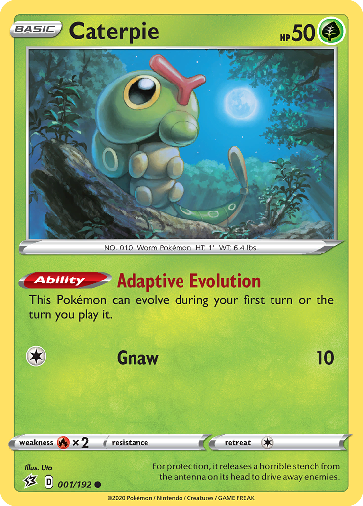 Caterpie – Rebel Clash 001/192 Pokémon card