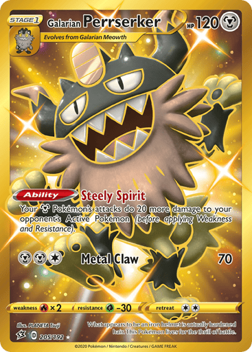 Galarian Perrserker - Rebel Clash 205