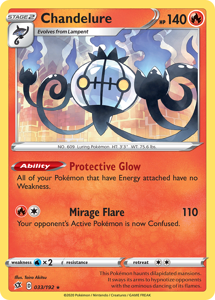 Chandelure – Rebel Clash 033/192 Pokémon card