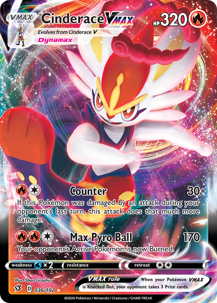 Cinderace VMAX – Rebel Clash 036/192 Pokémon card