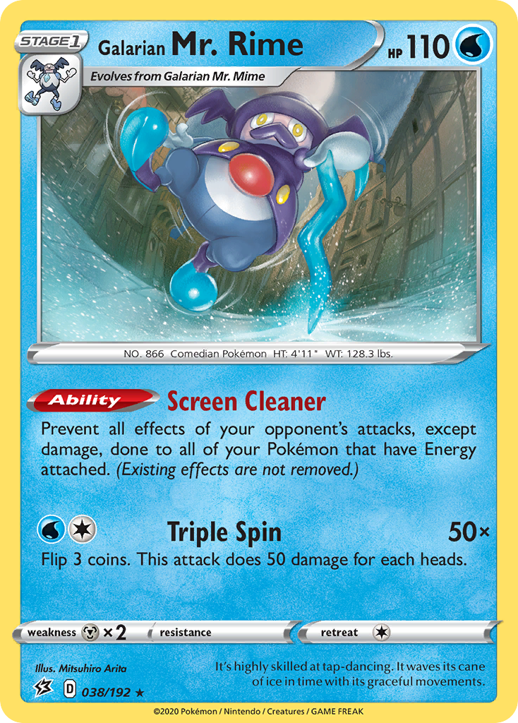 Galarian Mr. Rime – Rebel Clash 038/192 Pokémon card