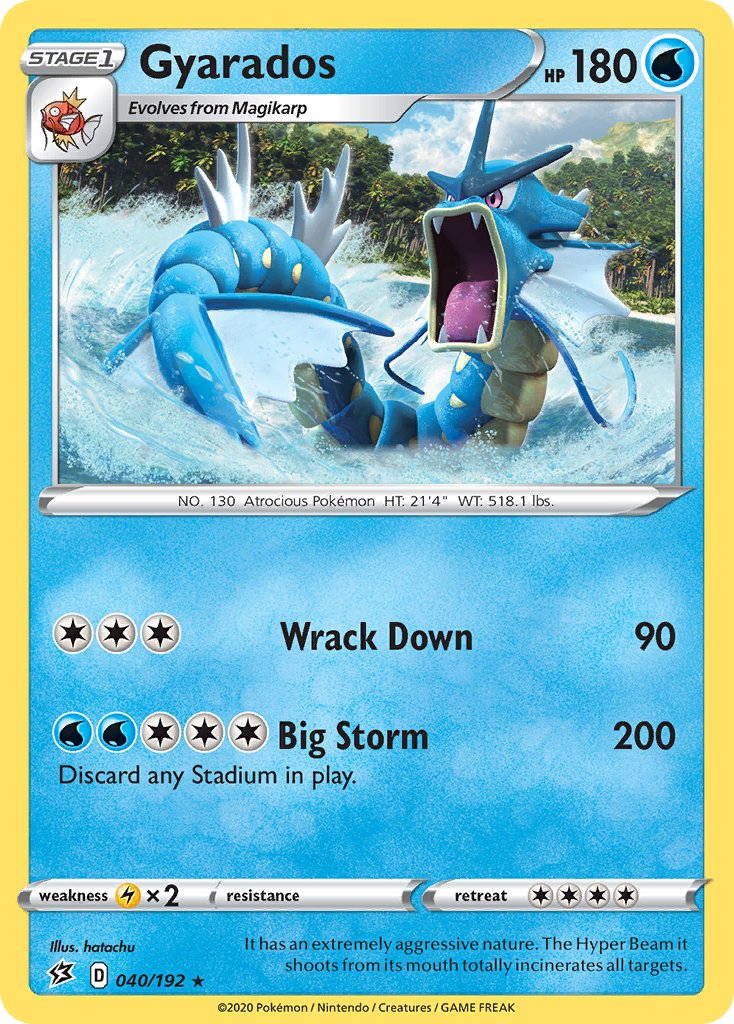 Gyarados – Rebel Clash 040/192 Pokémon card