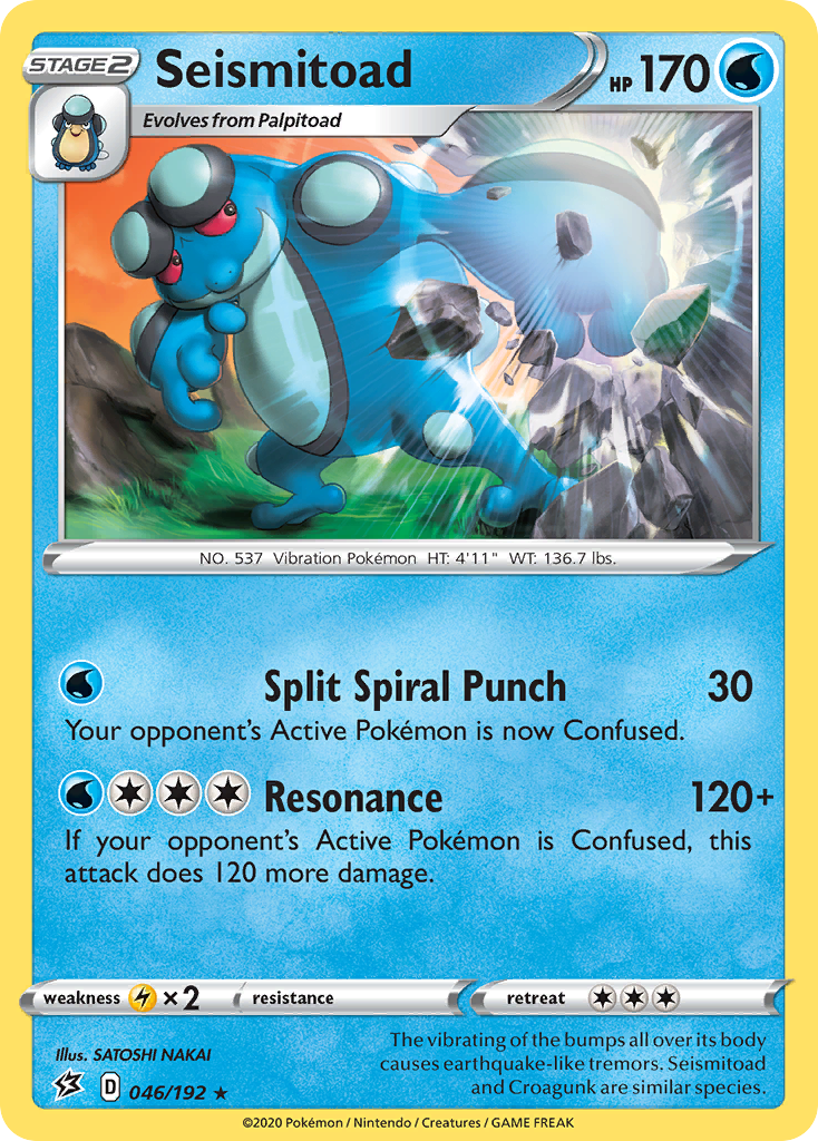 Seismitoad – Rebel Clash 046/192 Pokémon card
