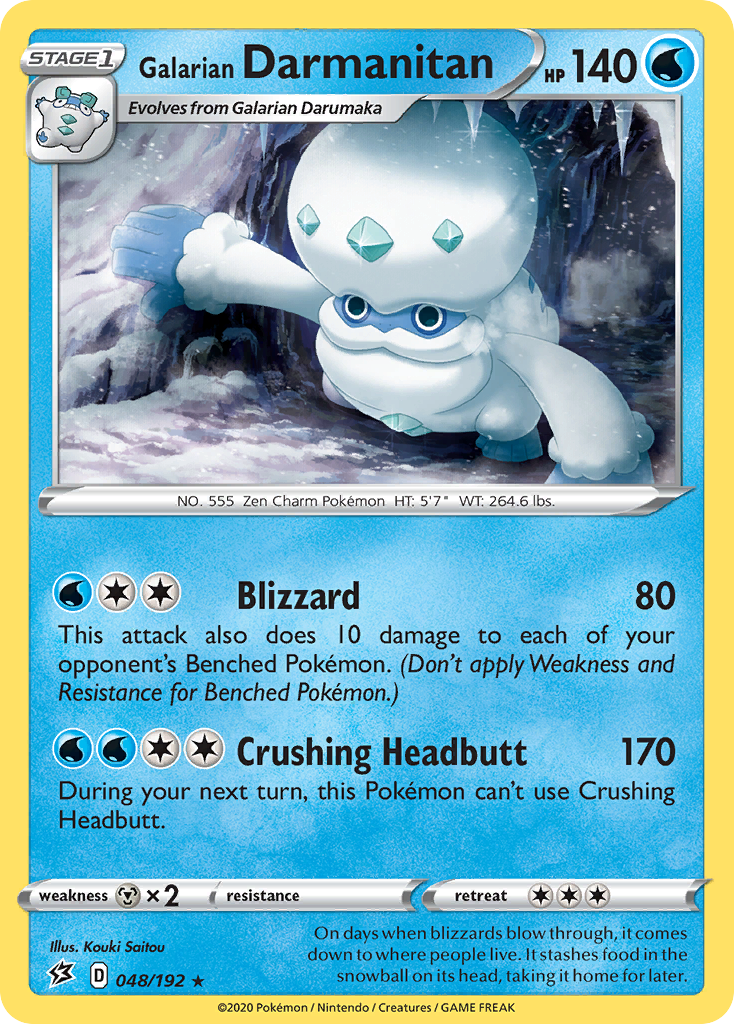 Galarian Darmanitan – Rebel Clash 048/192 Pokémon card