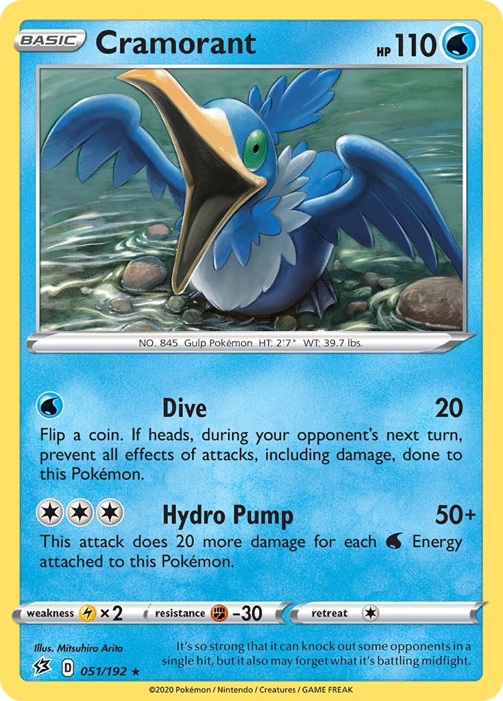 Cramorant – Rebel Clash 051/192 Pokémon card