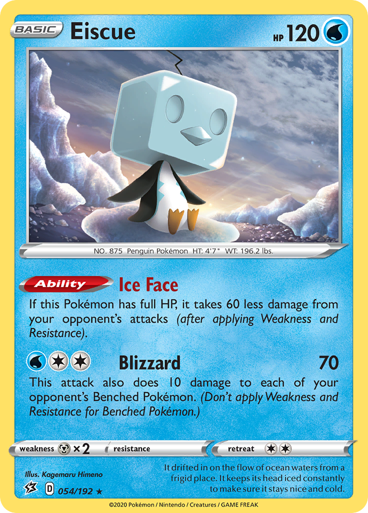 Eiscue – Rebel Clash 054/192 Pokémon card
