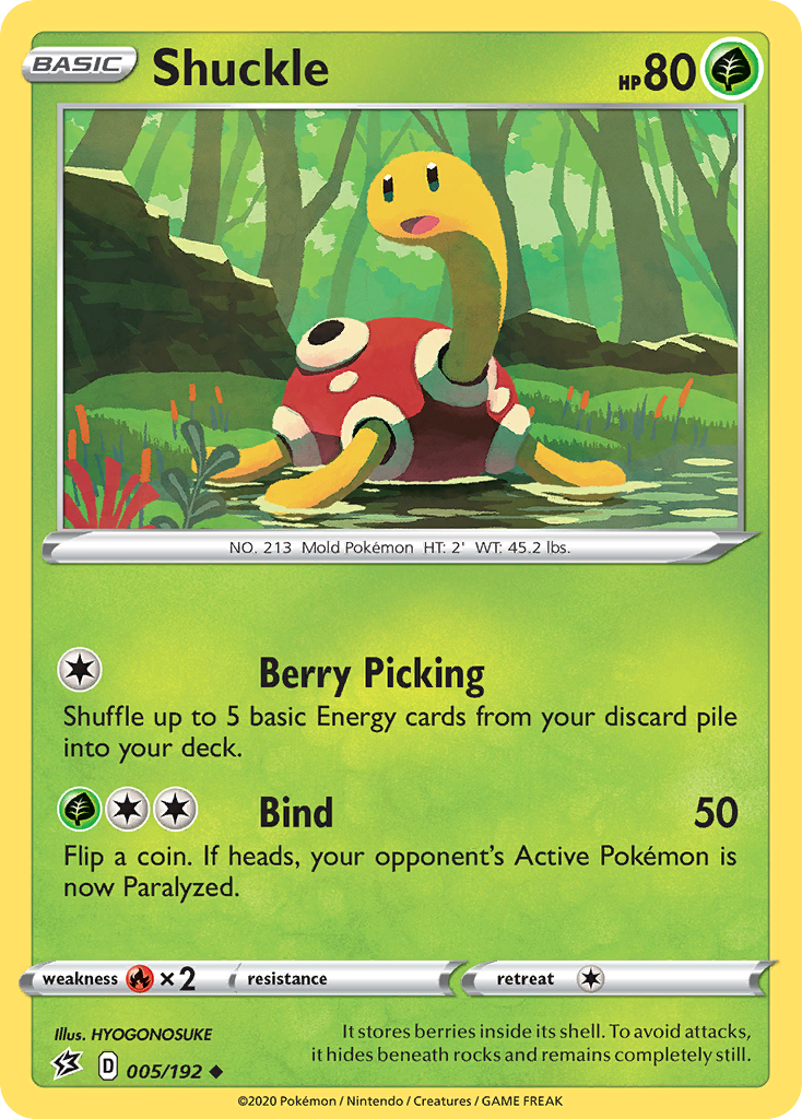 Shuckle – Rebel Clash 005/192 Pokémon card