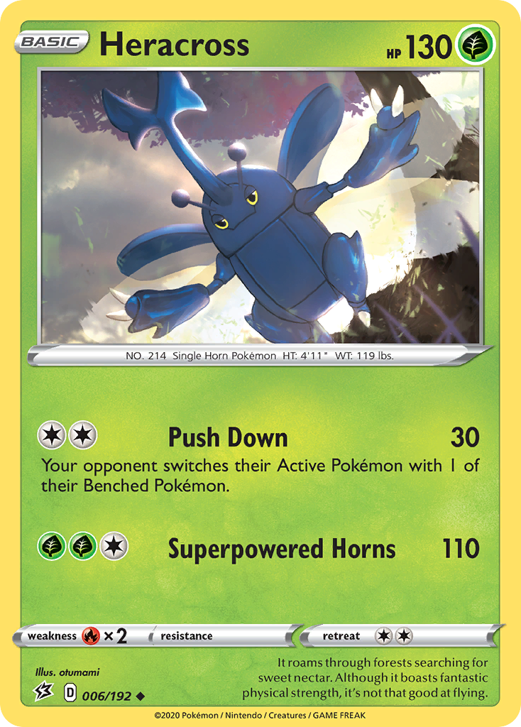 Heracross – Rebel Clash 006/192 Pokémon card