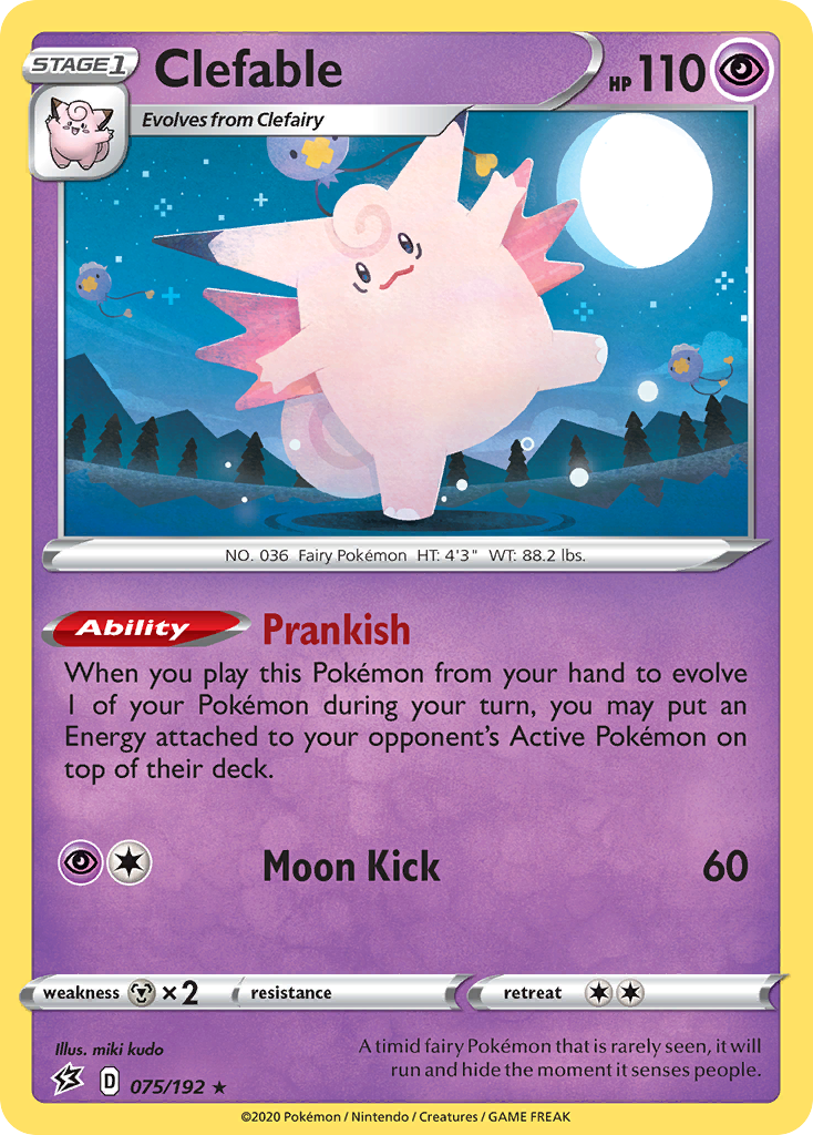 Clefable – Rebel Clash 075/192 Pokémon card