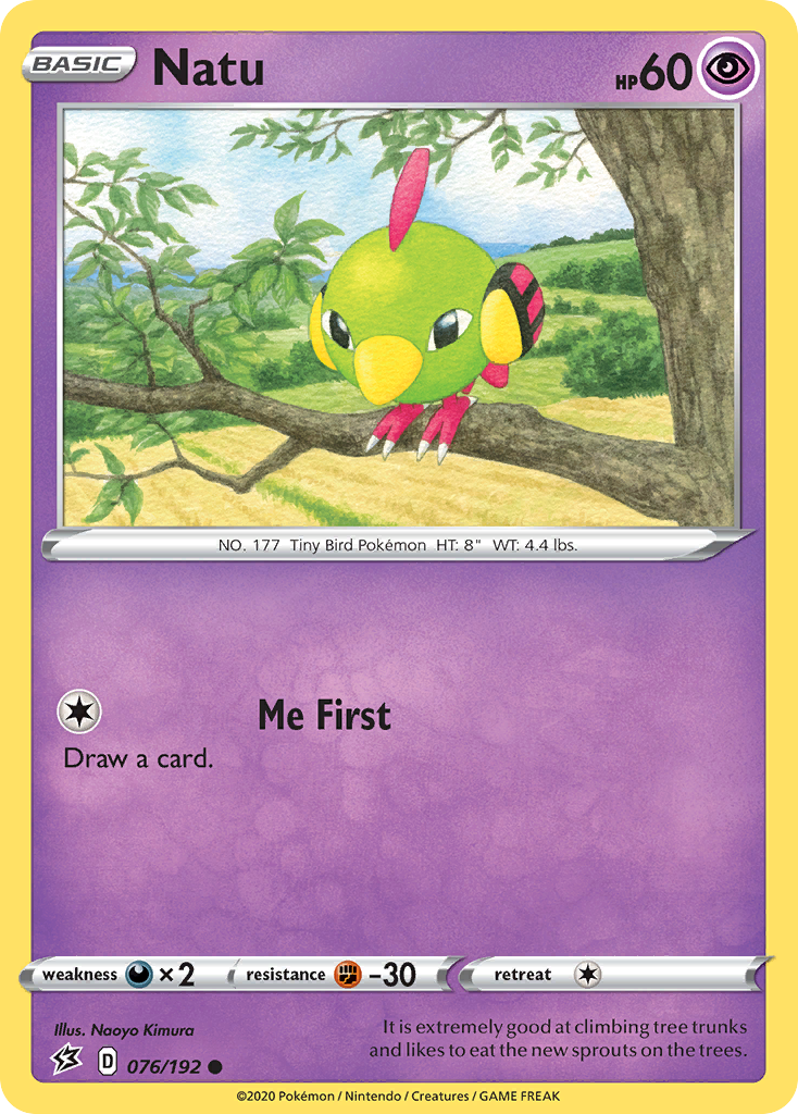 Natu – Rebel Clash 076/192 Pokémon card