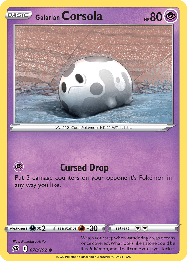 Galarian Corsola – Rebel Clash 078/192 Pokémon card