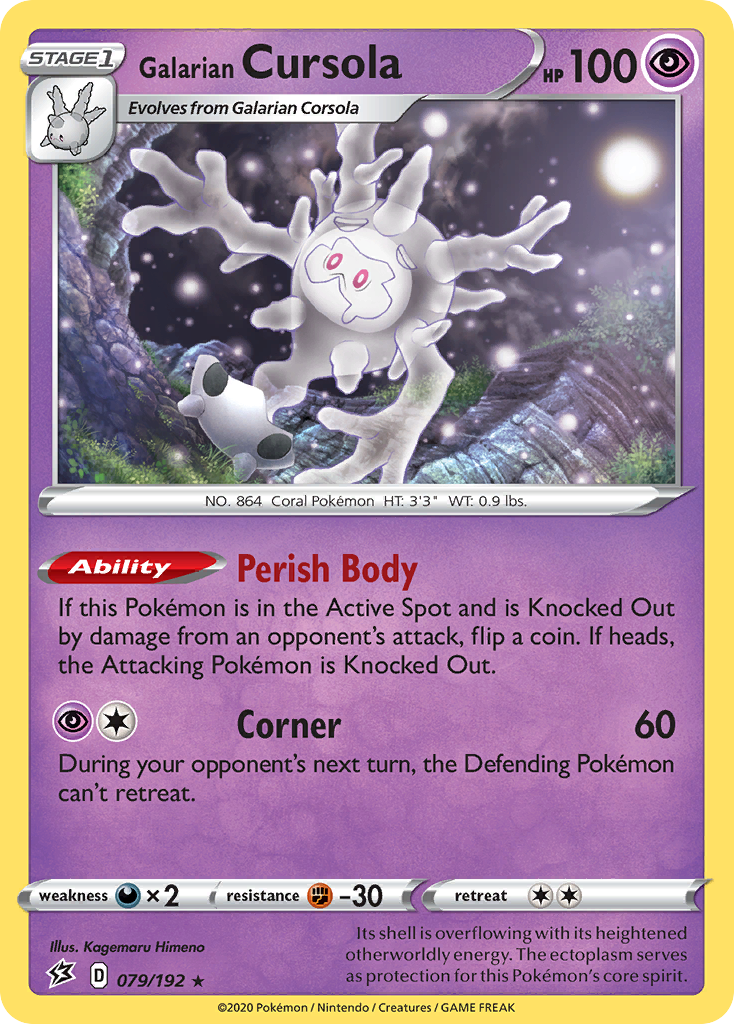 Galarian Cursola – Rebel Clash 079/192 Pokémon card