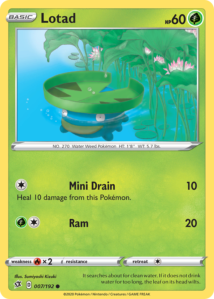 Lotad – Rebel Clash 007/192 Pokémon card