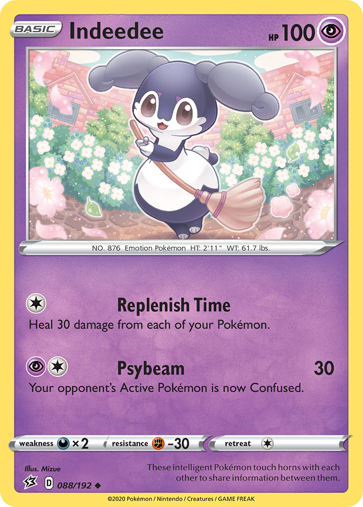Indeedee – Rebel Clash 088/192 Pokémon card