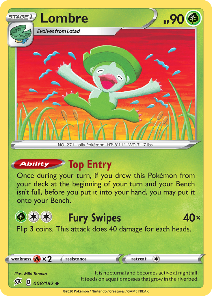 Lombre – Rebel Clash 008/192 Pokémon card