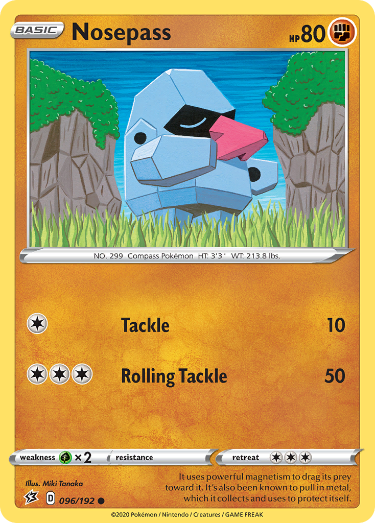Nosepass – Rebel Clash 096/192 Pokémon card