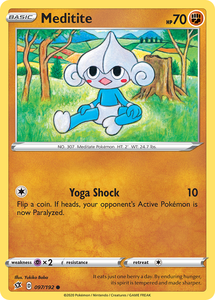 Meditite – Rebel Clash 097/192 Pokémon card
