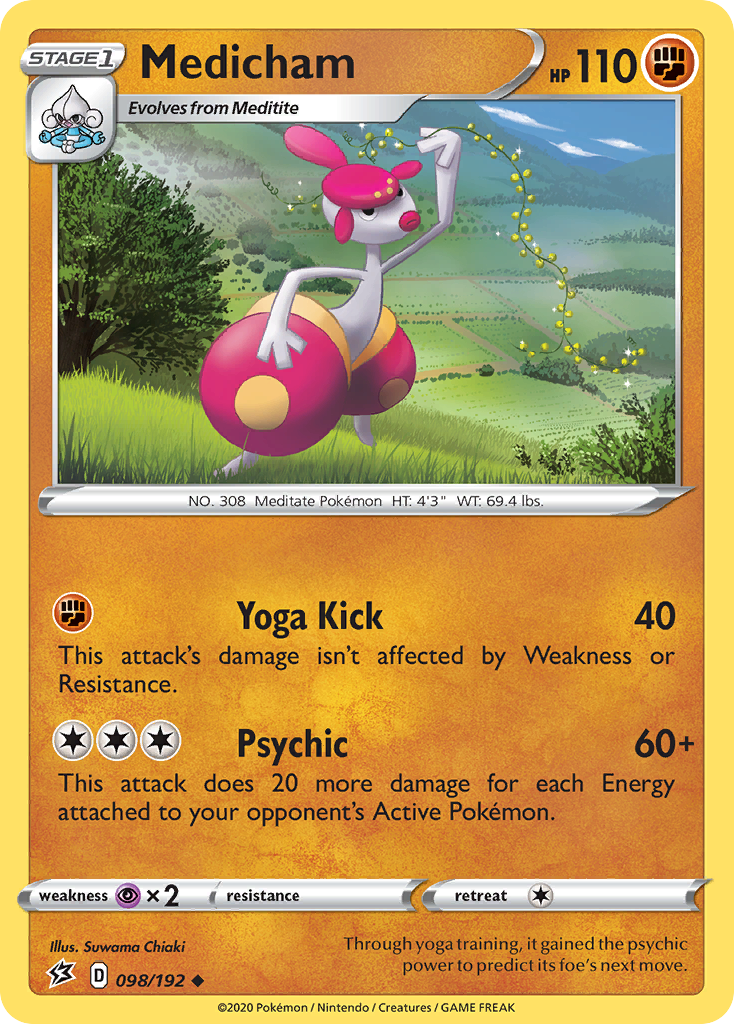 Medicham – Rebel Clash 098/192 Pokémon card