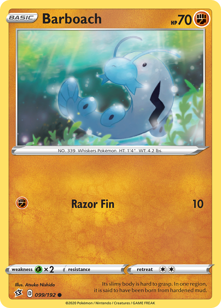 Barboach – Rebel Clash 099/192 Pokémon card