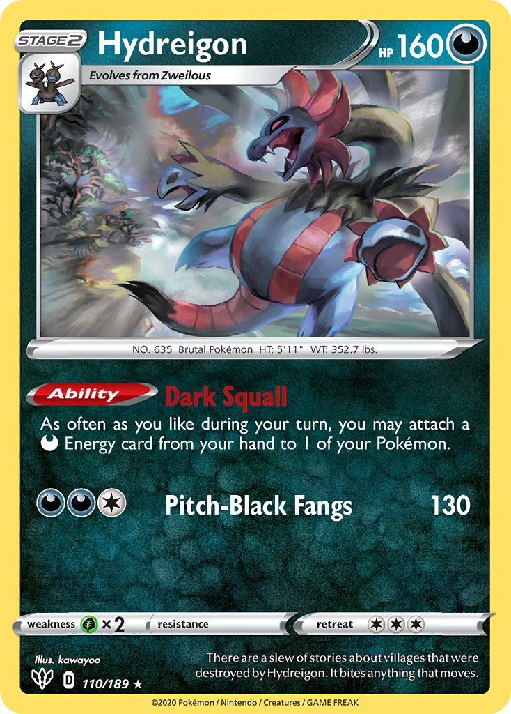 Hydreigon – Darkness Ablaze 110/189 Pokémon card