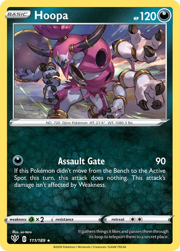 Hoopa – Darkness Ablaze 111/189 Pokémon card