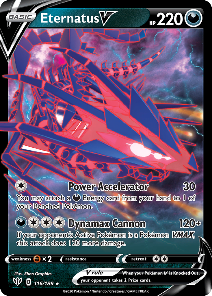 Eternatus V – Darkness Ablaze 116/189 Pokémon card