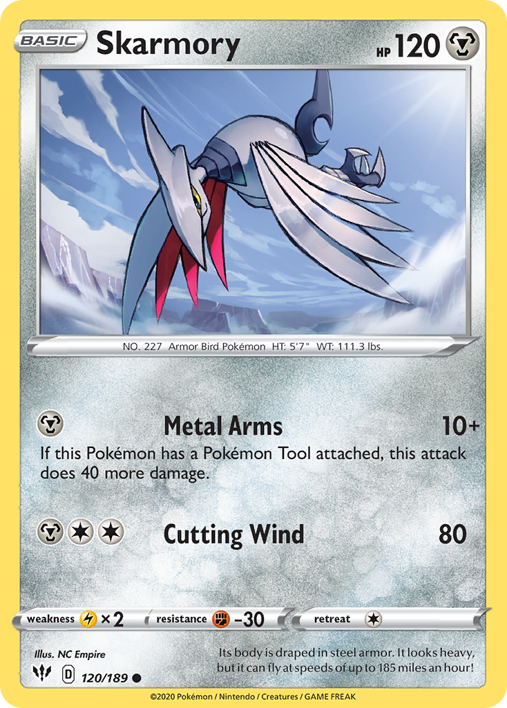 Skarmory – Darkness Ablaze 120/189 Pokémon card