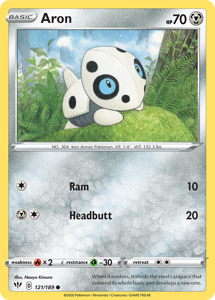 Aron – Darkness Ablaze 121/189 Pokémon card