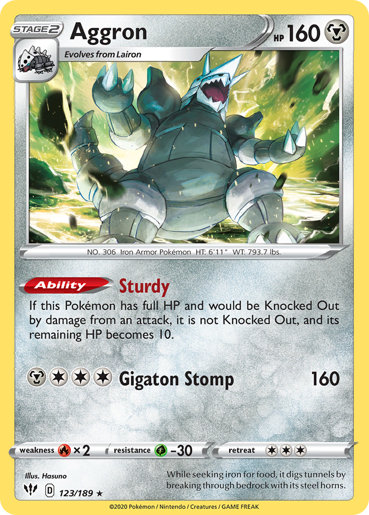 Aggron – Darkness Ablaze 123/189 Pokémon card