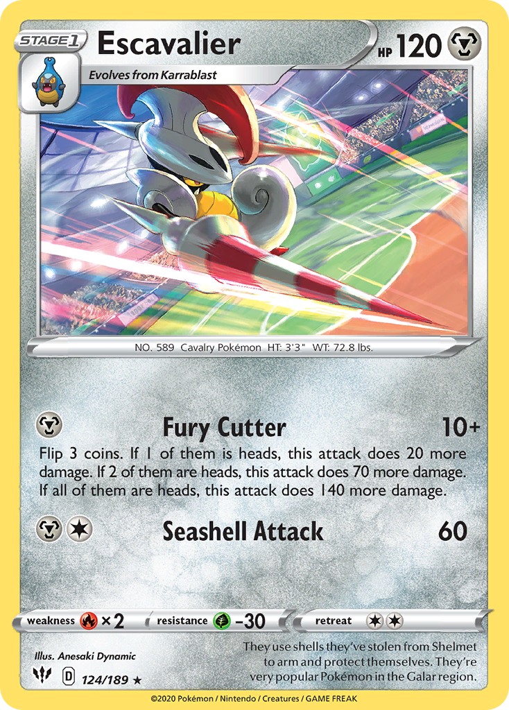 Escavalier – Darkness Ablaze 124/189 Pokémon card