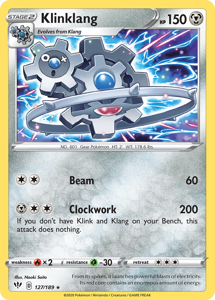 Klinklang – Darkness Ablaze 127/189 Pokémon card