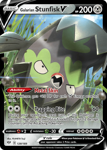 Galarian Stunfisk V - Darkness Ablaze 128