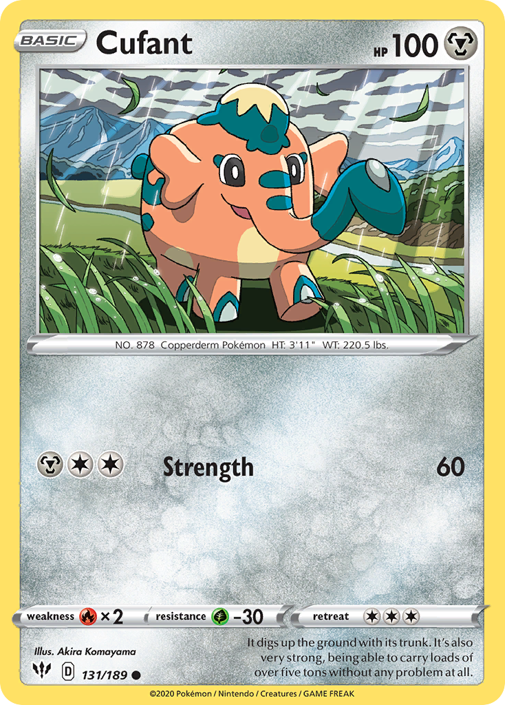 Cufant – Darkness Ablaze 131/189 Pokémon card