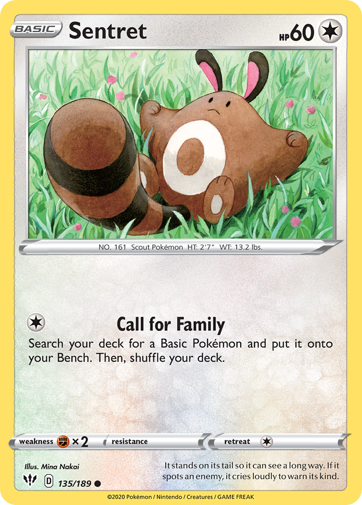 Sentret – Darkness Ablaze 135/189 Pokémon card