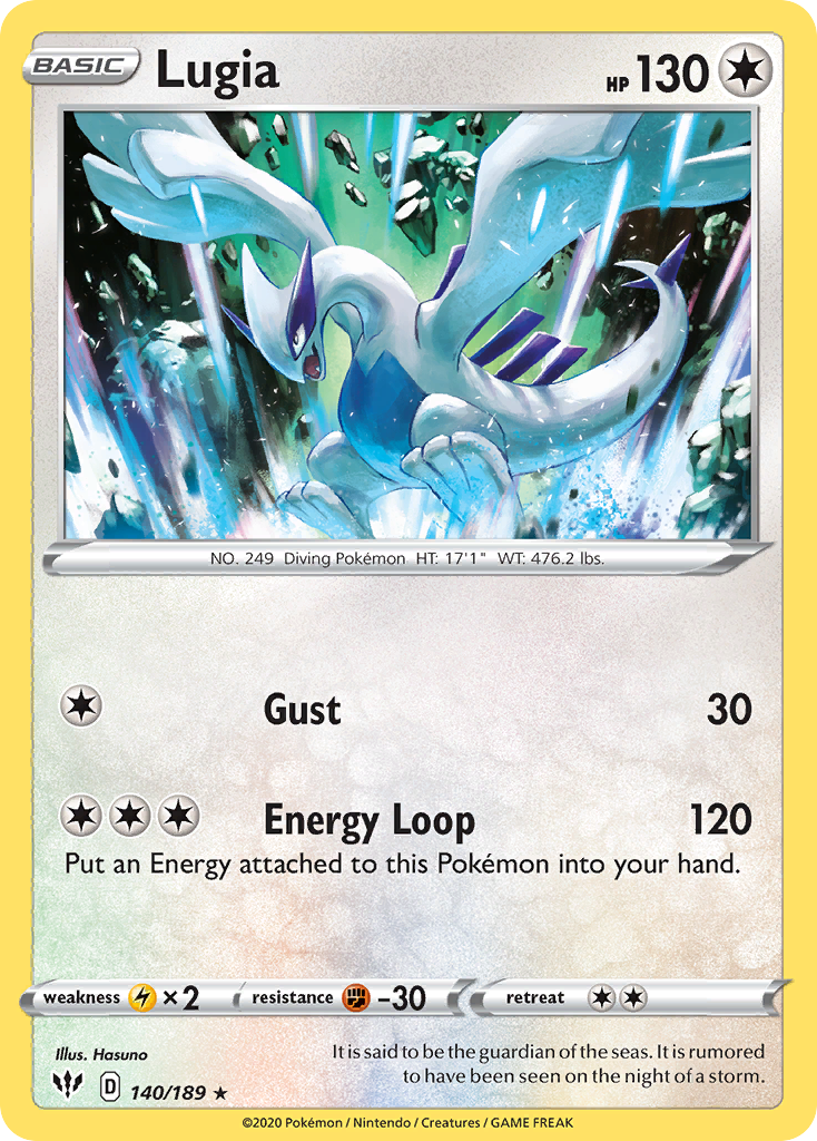 Lugia – Darkness Ablaze 140/189 Pokémon card