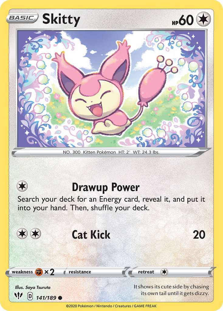 Skitty – Darkness Ablaze 141/189 Pokémon card