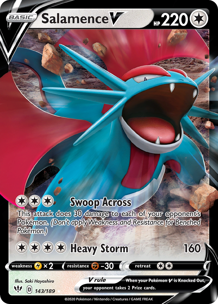 Salamence V – Darkness Ablaze 143/189 Pokémon card