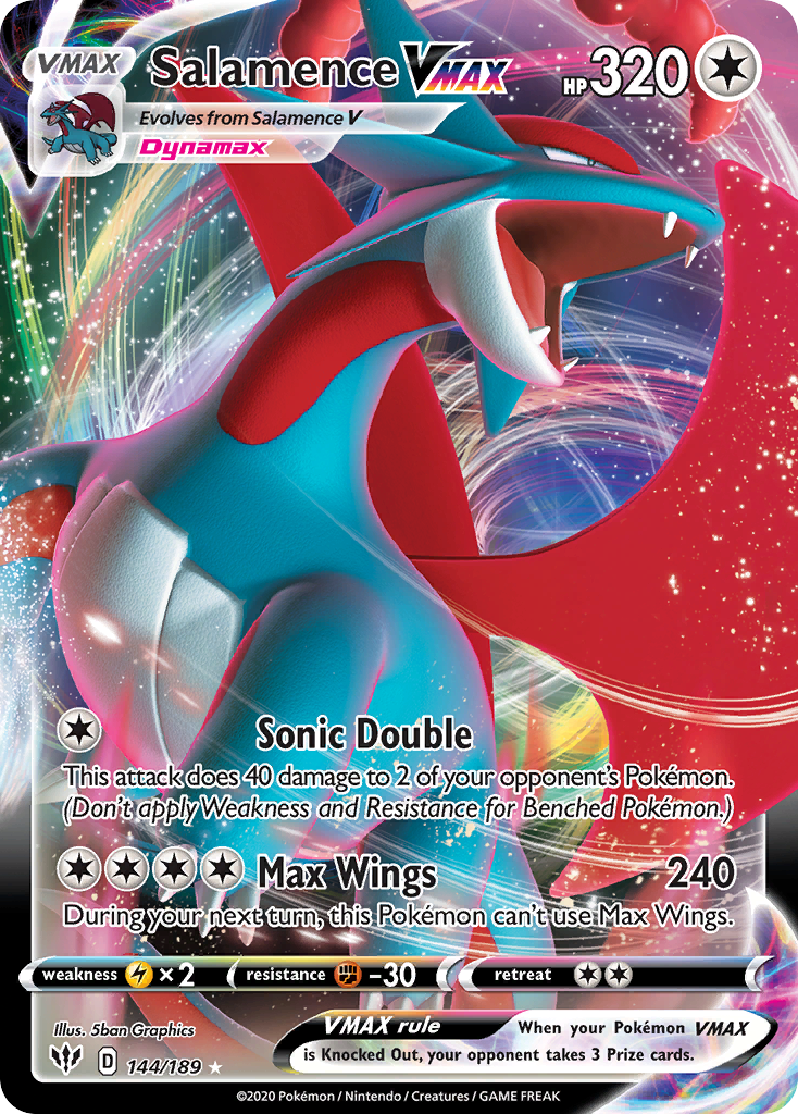 Salamence VMAX – Darkness Ablaze 144/189 Pokémon card