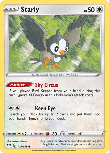 Starly - Darkness Ablaze 145