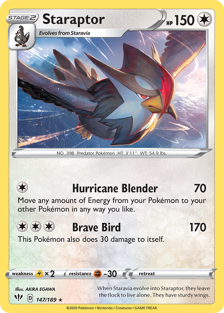 Staraptor – Darkness Ablaze 147/189 Pokémon card