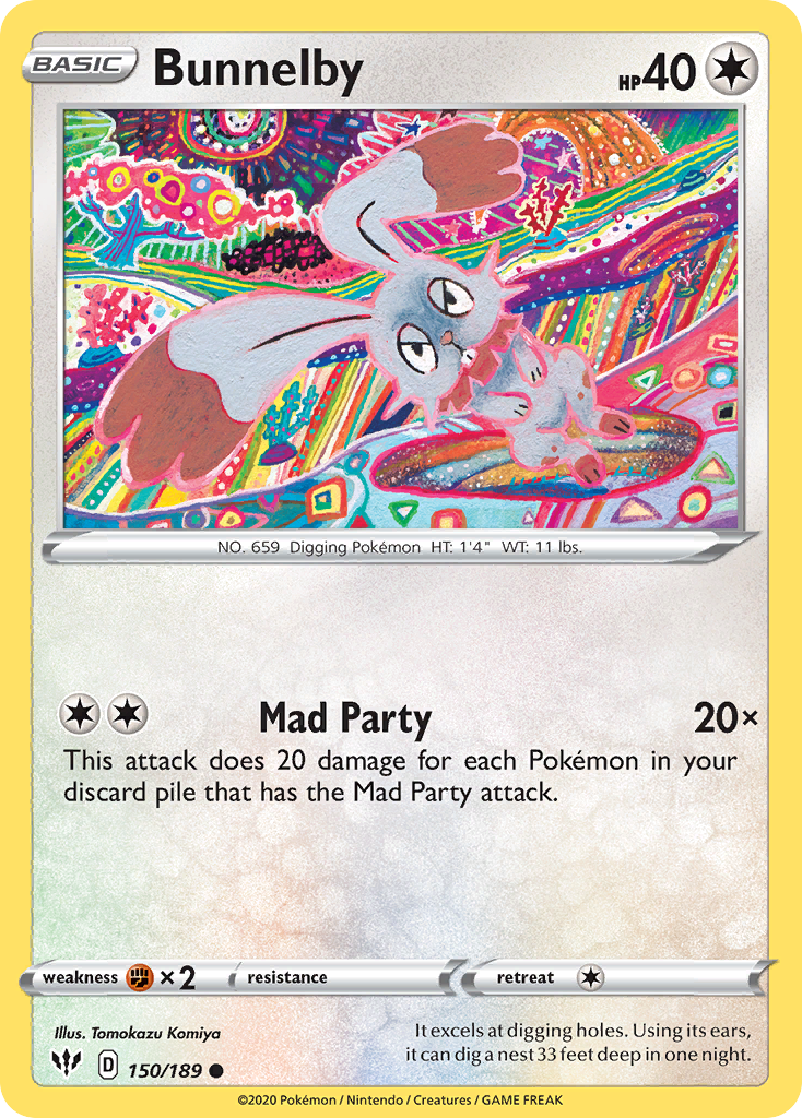 Bunnelby – Darkness Ablaze 150/189 Pokémon card